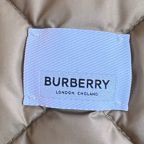 🔥BURBERRY 🔥AUTHENTIC HEATHFIELD FRINTON KNIT CUFFSS QUILTED TAN COLOR JACKET - Picture 12 of 16